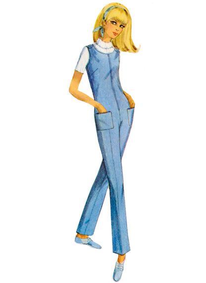 Simplicity S9792 sewing pattern envelope showing casual wear with front zip and tie belt