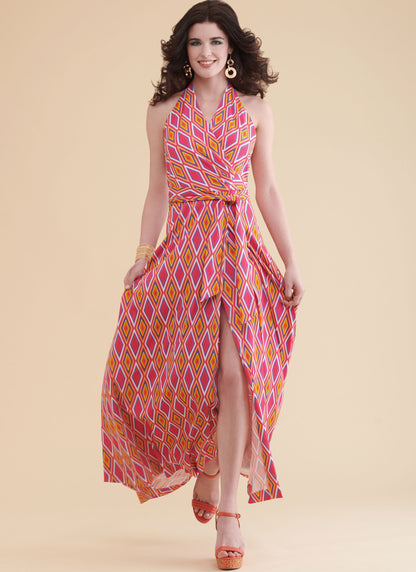 Simplicity sewing pattern S9793 envelope showing misses' dress designs