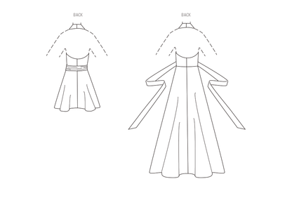 Simplicity sewing pattern S9793 envelope showing misses' dress designs