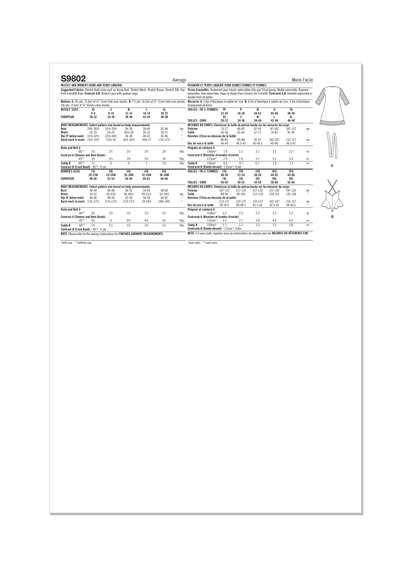 Simplicity sewing pattern S9802 envelope showing misses' robe designs