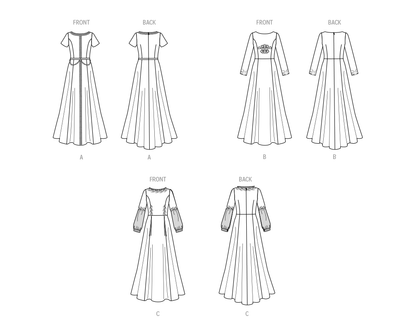 Simplicity sewing pattern S9812 envelope showing misses' costume designs