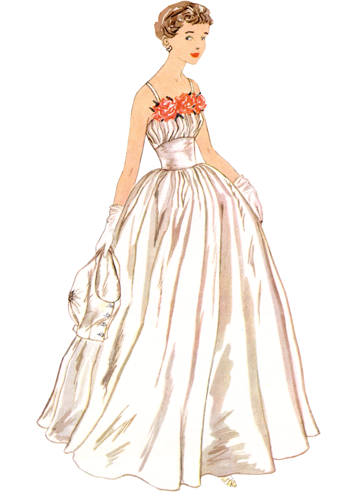 Simplicity sewing pattern S9819 envelope showing vintage 1950s misses' dress and jacket designs