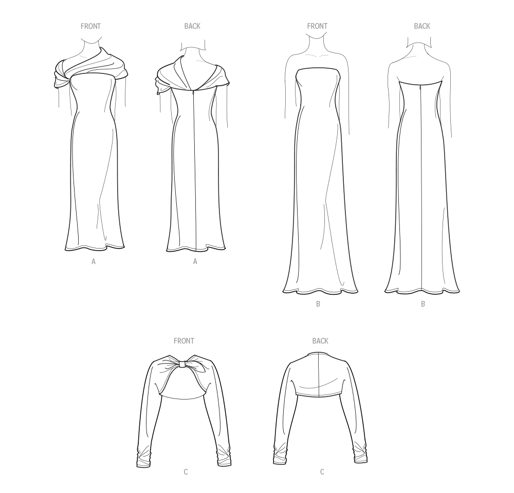 Simplicity sewing pattern S9820 envelope showing misses' dress designs