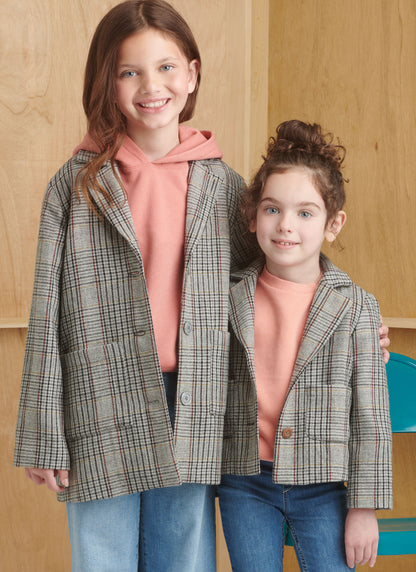Simplicity S9831 girls' jacket sewing pattern envelope
