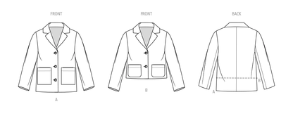 Simplicity S9831 girls' jacket sewing pattern envelope
