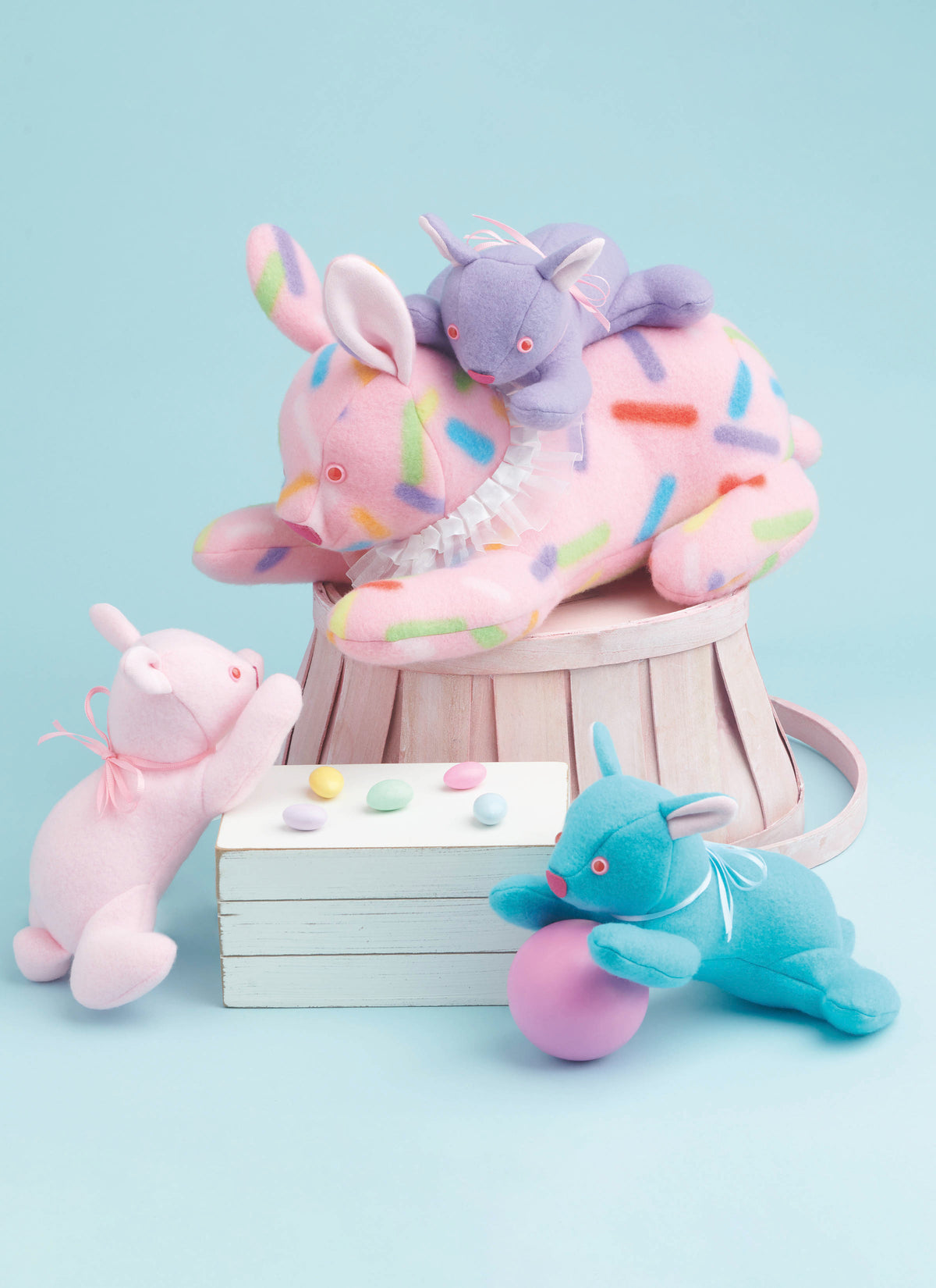 Simplicity S9837 fleece soft toy animals sewing pattern envelope