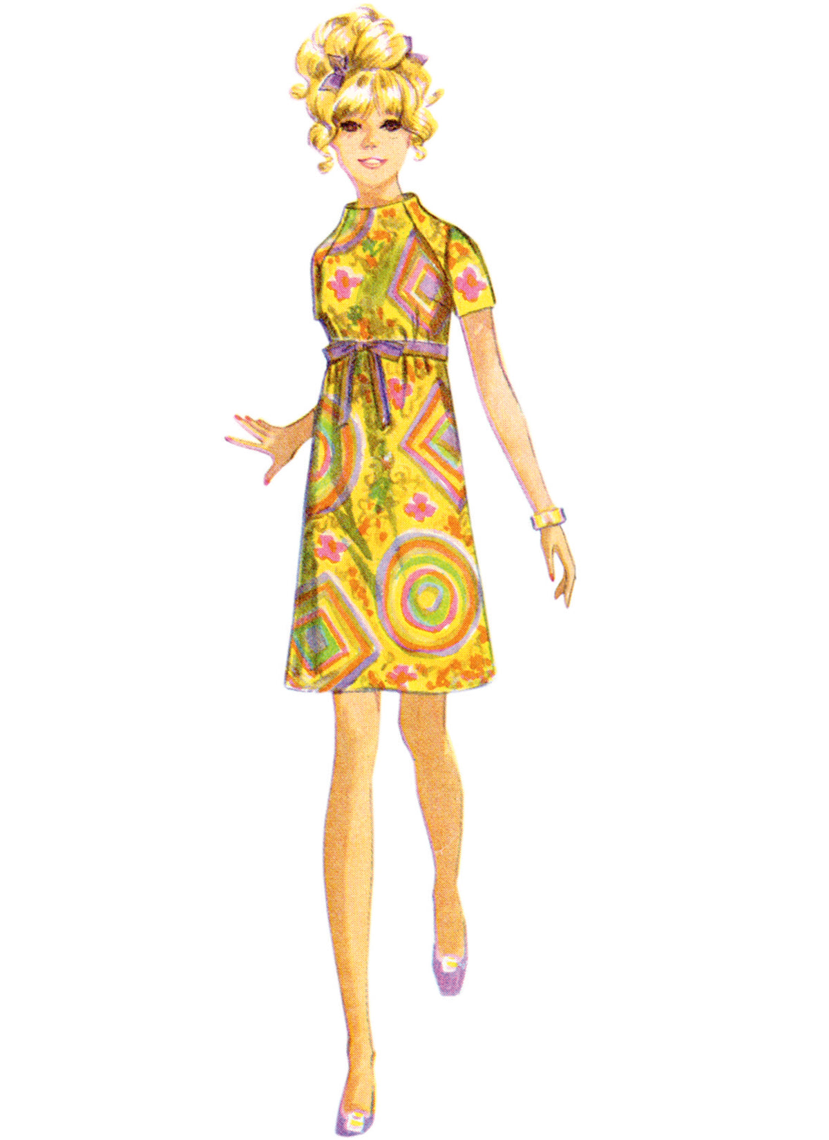 Simplicity S9845 vintage 1960s dress sewing pattern envelope