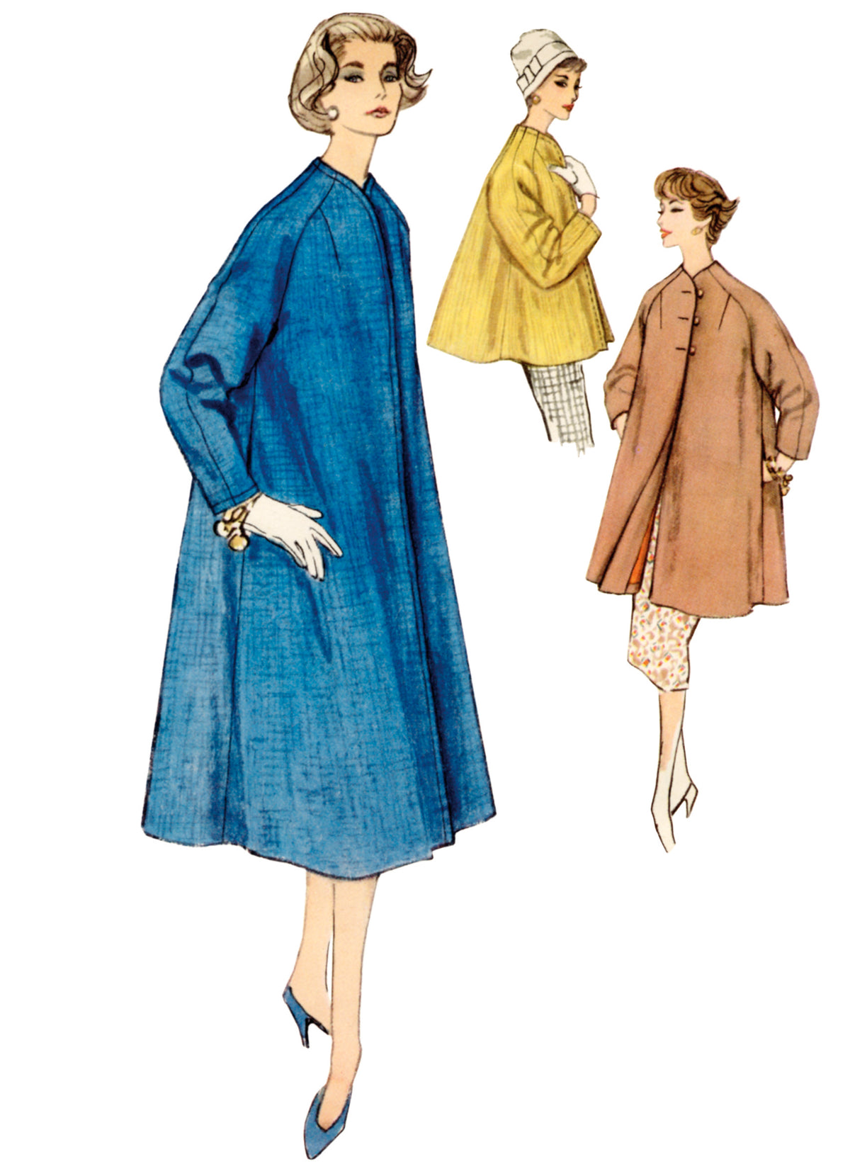 Simplicity S9847 vintage 1950s coat sewing pattern envelope