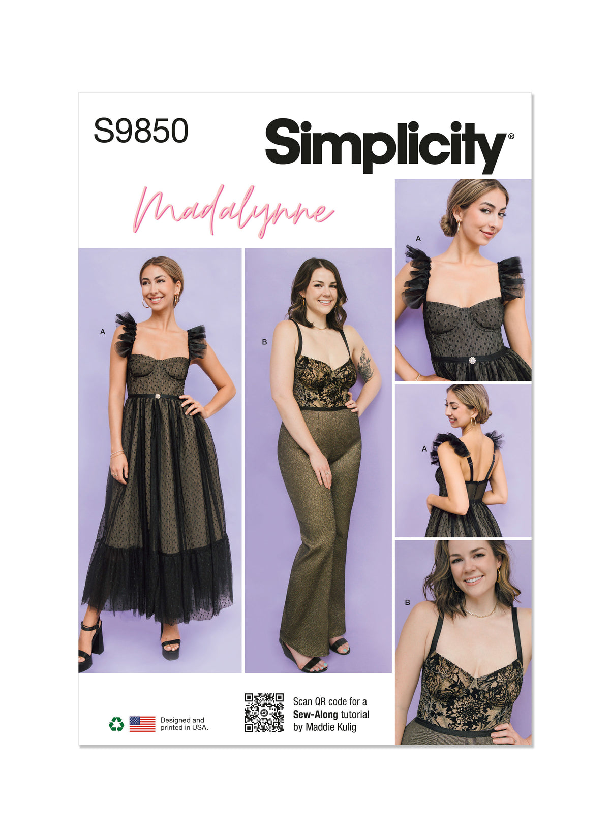 Simplicity S9850 dress sewing pattern envelope