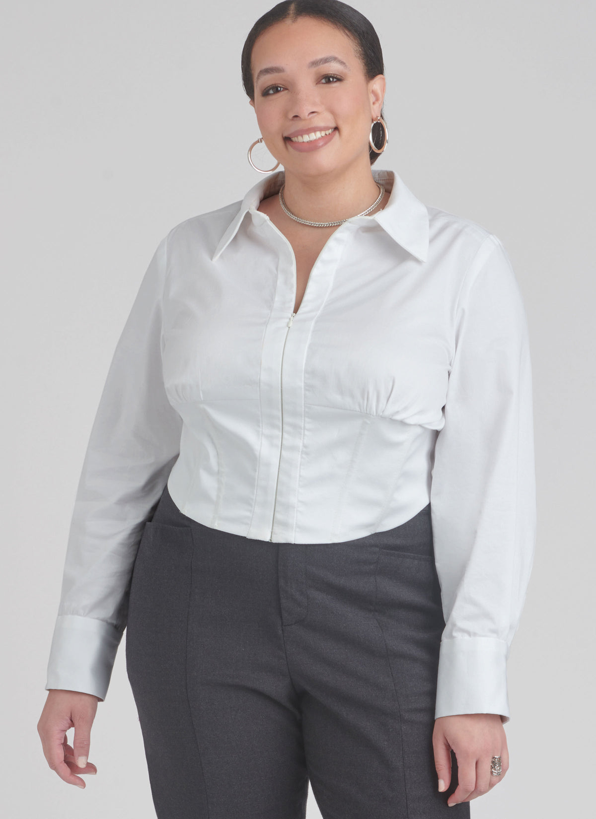 Simplicity S9855 corseted shirt sewing pattern envelope