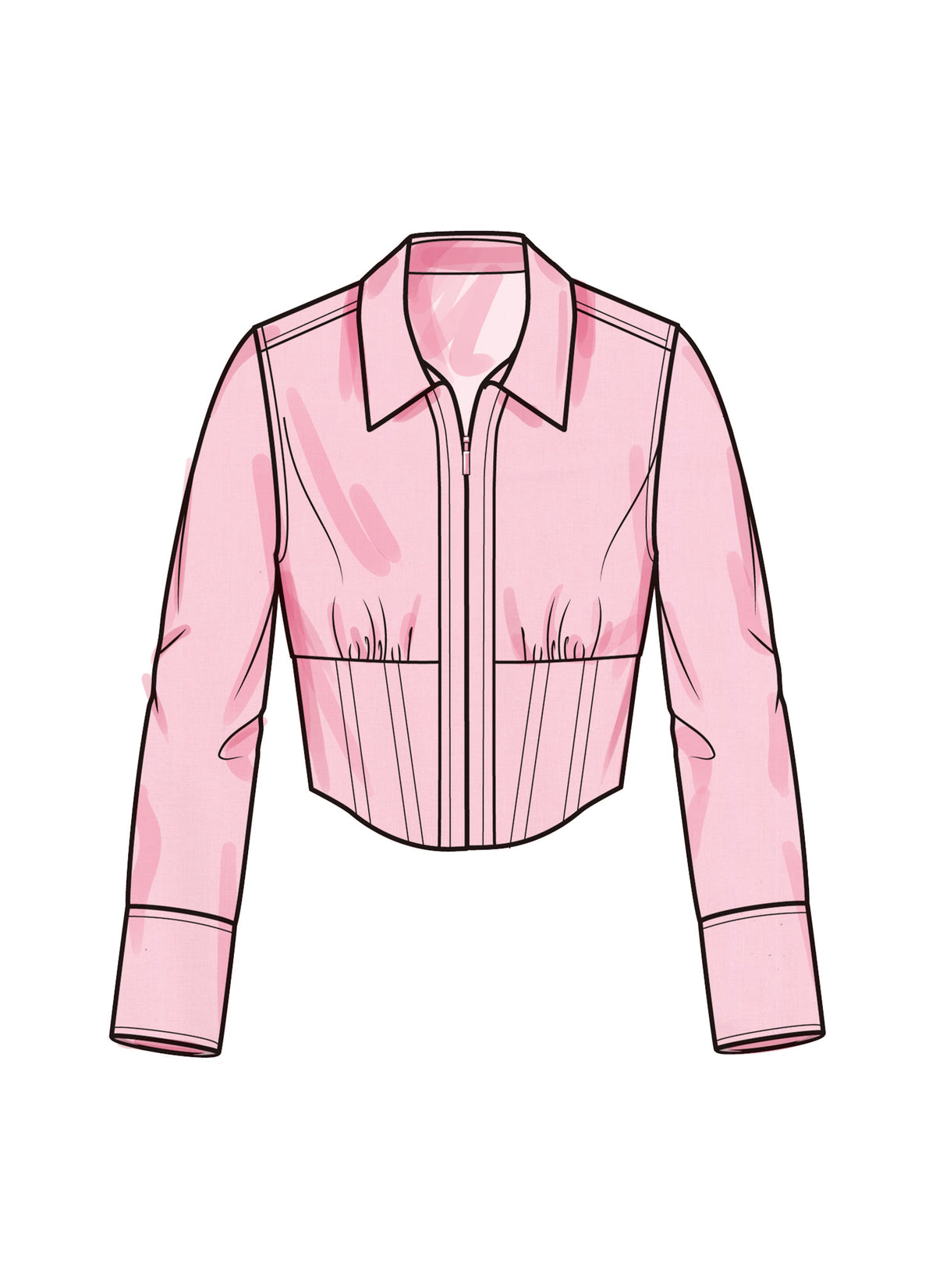 Simplicity S9855 corseted shirt sewing pattern envelope