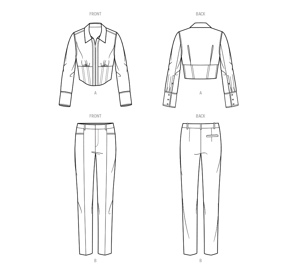 Simplicity S9855 corseted shirt sewing pattern envelope