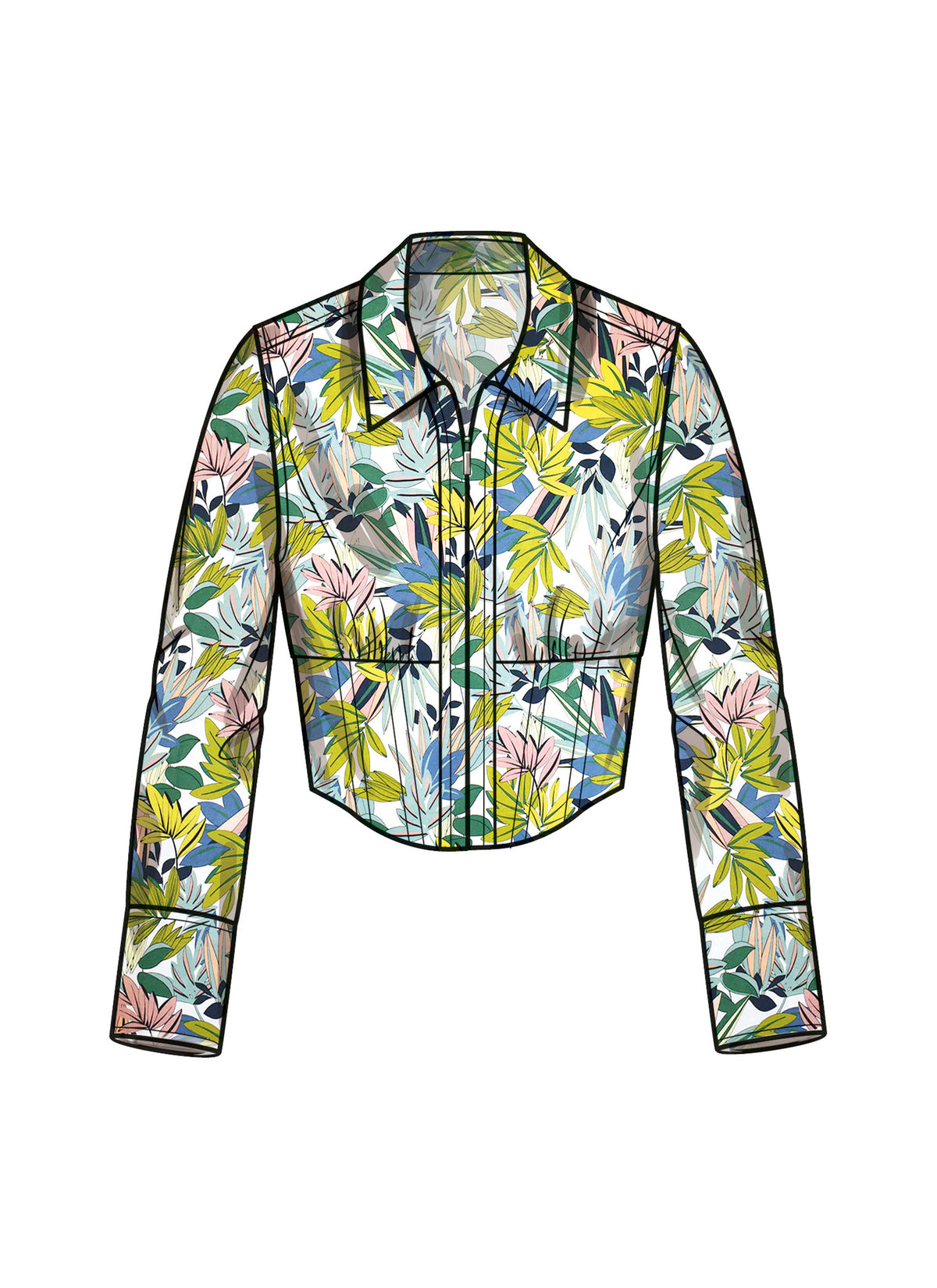Simplicity S9855 corseted shirt sewing pattern envelope