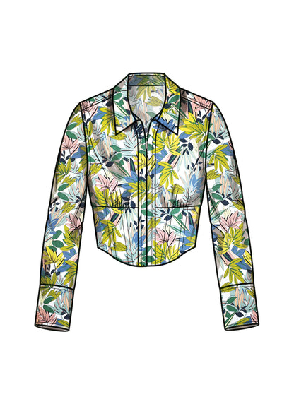 Simplicity S9855 corseted shirt sewing pattern envelope