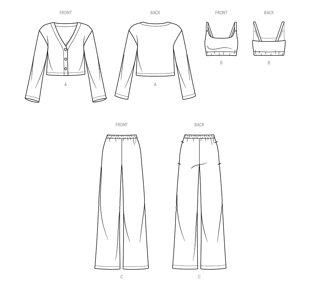 Simplicity S9857 sewing pattern envelope showing women's sleepwear