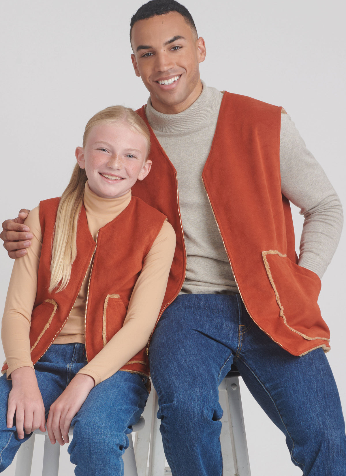 Simplicity S9860 sewing pattern envelope showing unisex waistcoats