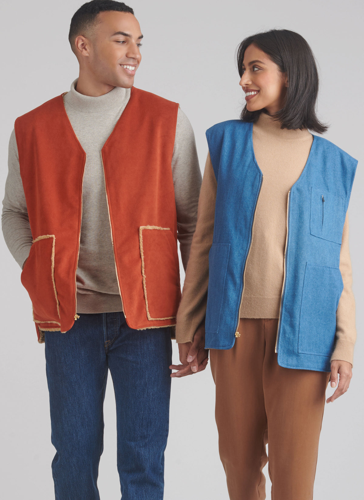 Simplicity S9860 sewing pattern envelope showing unisex waistcoats
