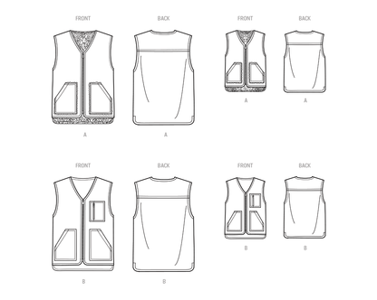 Simplicity S9860 sewing pattern envelope showing unisex waistcoats