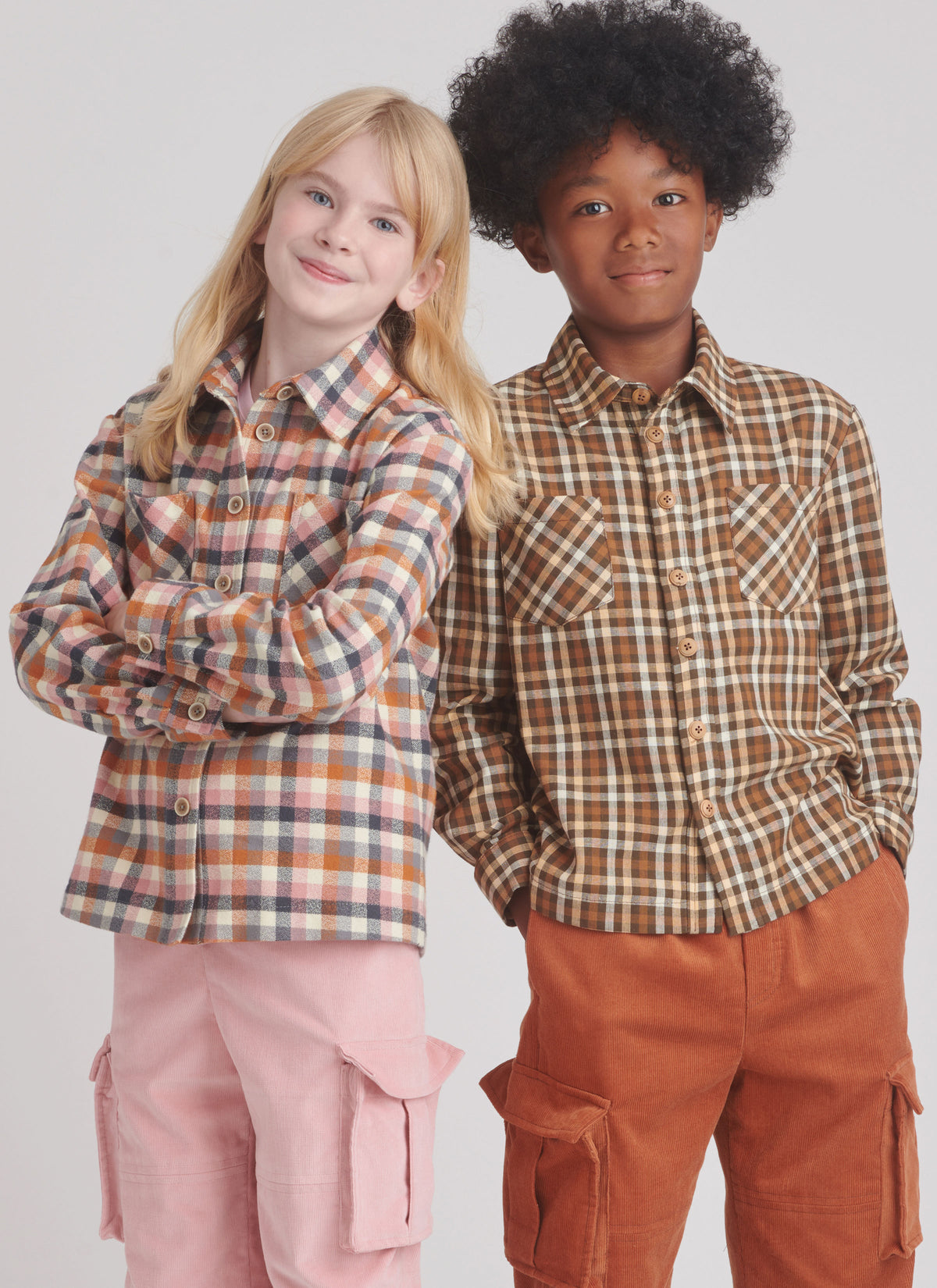 Simplicity S9864 sewing pattern envelope showing children's shirt