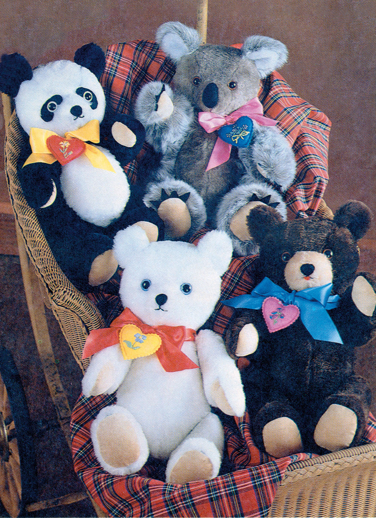 Simplicity S9870 sewing pattern envelope showing a plush teddy bear