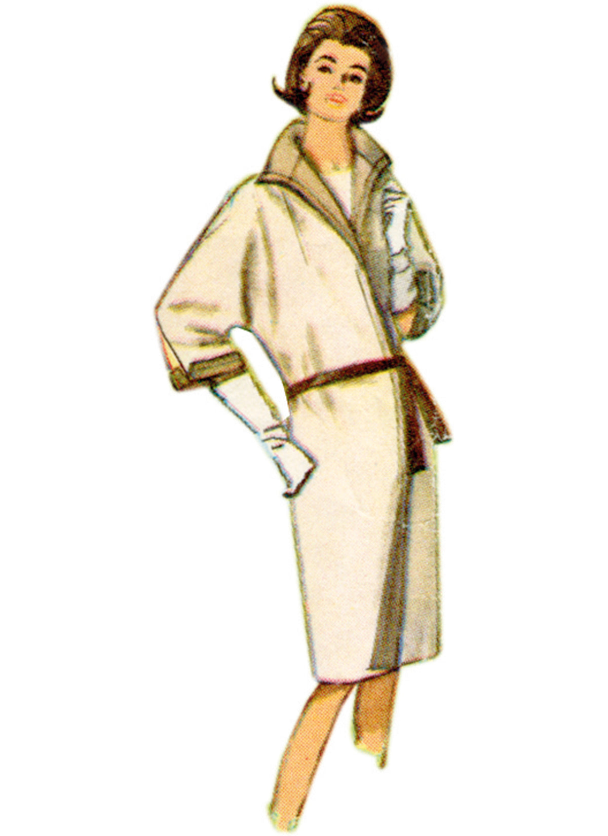Simplicity S9883 sewing pattern envelope showing vintage reversible coat