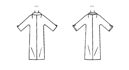 Simplicity S9883 sewing pattern envelope showing vintage reversible coat