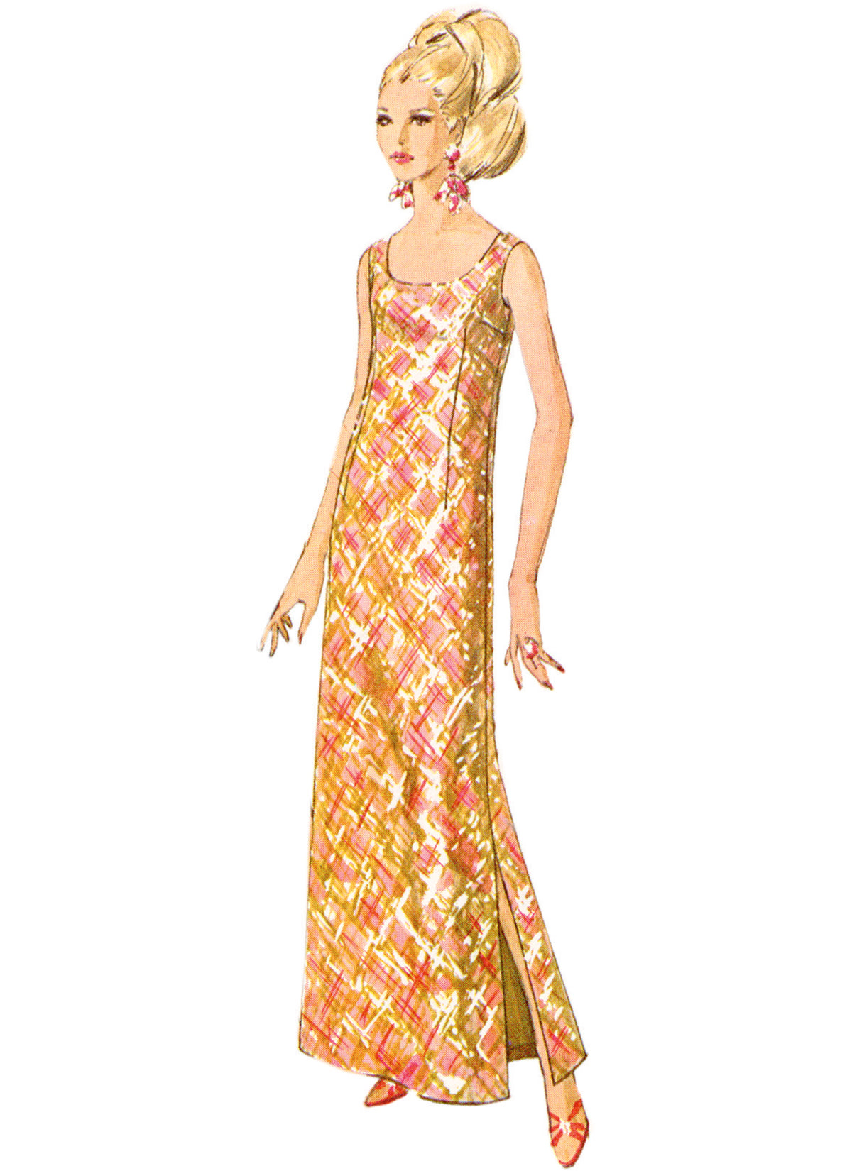 Simplicity S9884 sewing pattern envelope showing vintage dress
