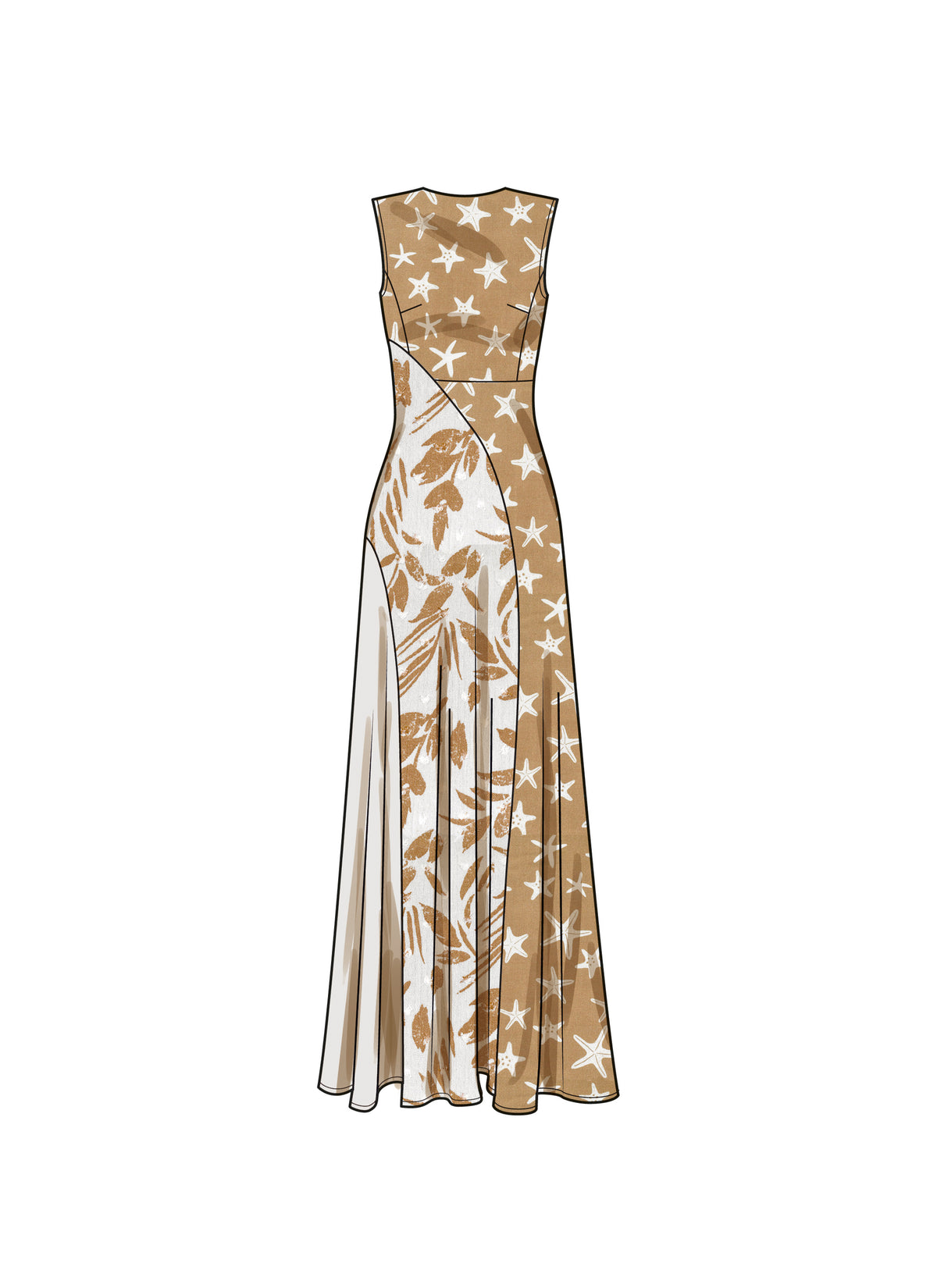 Simplicity S9886 sewing pattern envelope showing women's dress