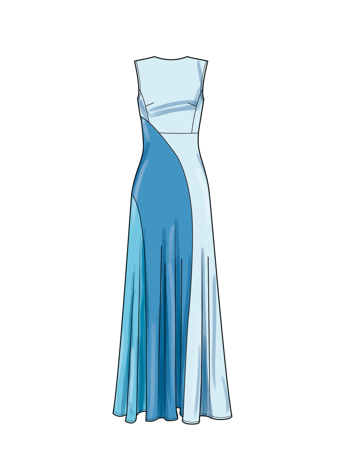 Simplicity S9887 sewing pattern envelope showing plus size dress
