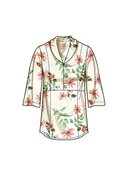 Simplicity S9889 sewing pattern envelope showing women's top