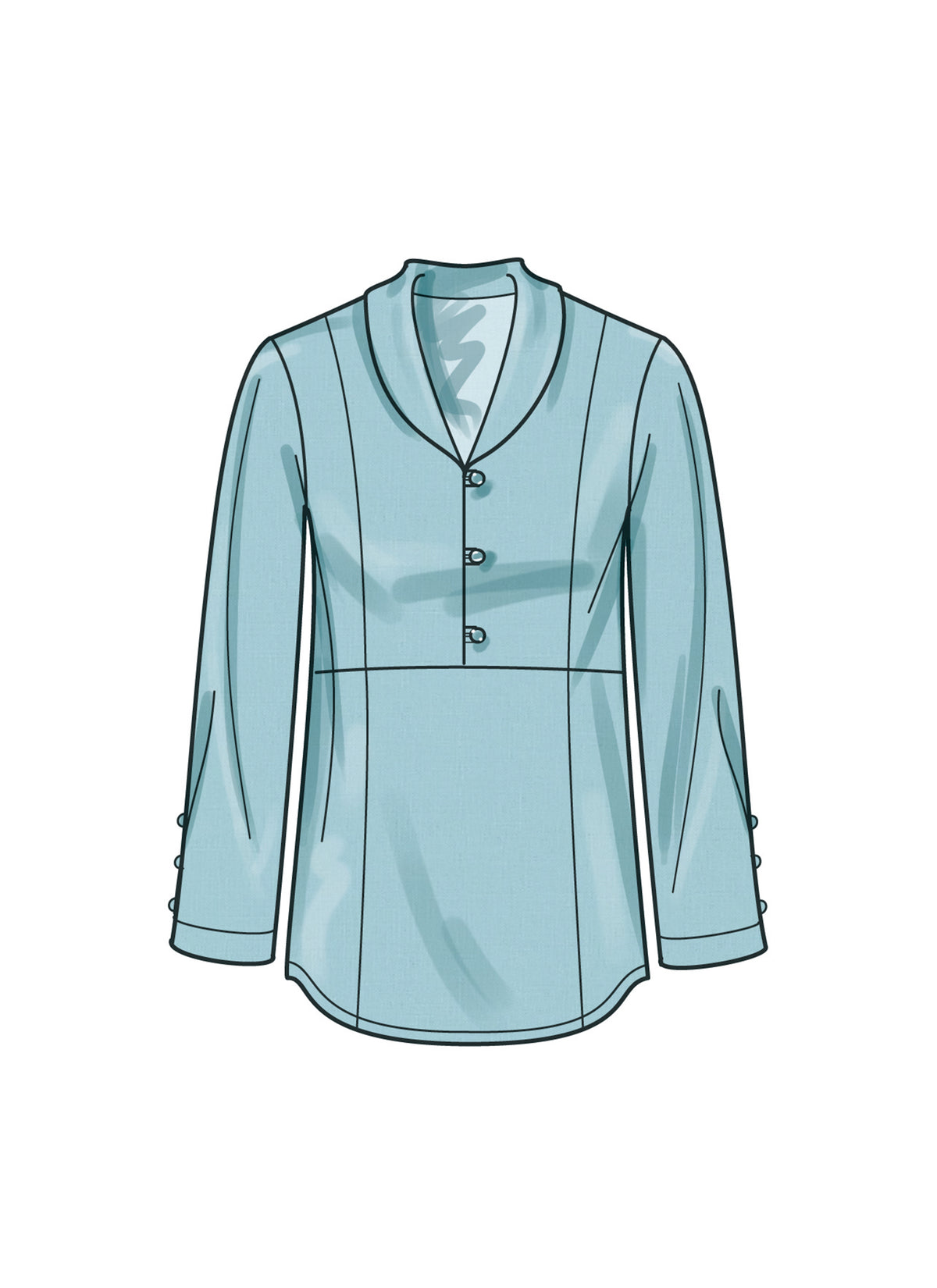 Simplicity S9889 sewing pattern envelope showing women's top