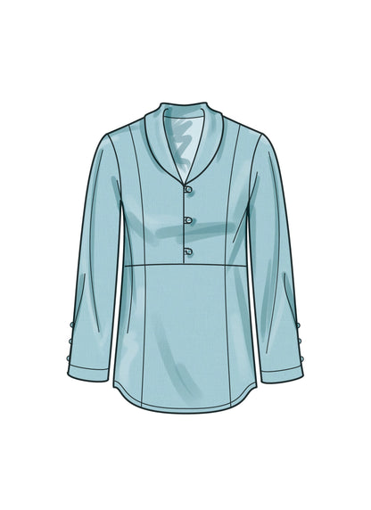 Simplicity S9889 sewing pattern envelope showing women's top