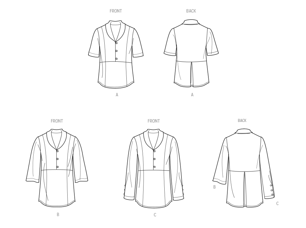 Simplicity S9889 sewing pattern envelope showing women's top