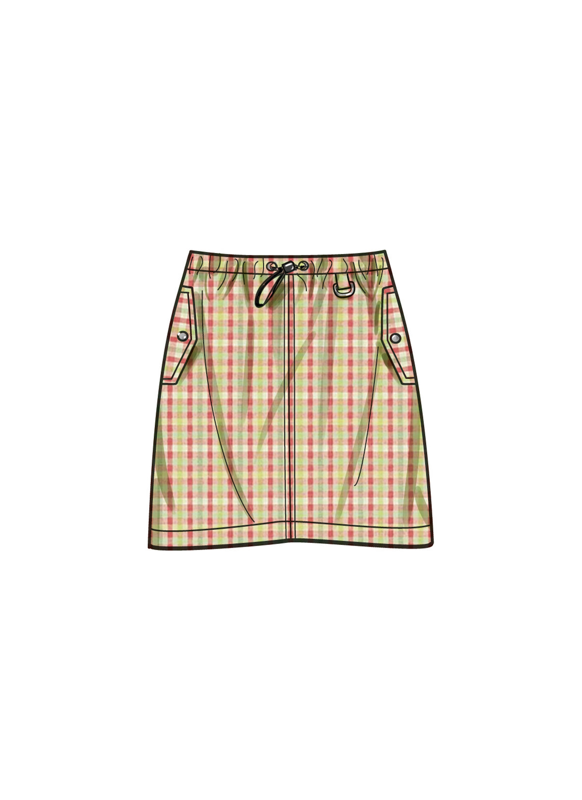 Simplicity S9891 sewing pattern envelope showing women's skirt and trousers
