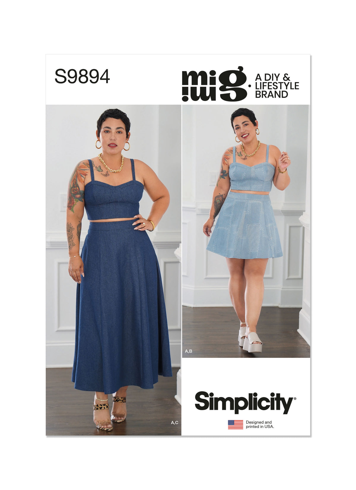 Simplicity sewing pattern S9894 envelope showing misses' casual wear designs