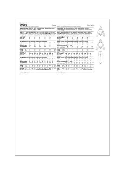 Simplicity sewing pattern S9895 envelope showing plus size casual wear designs