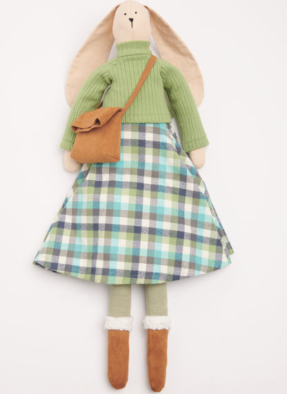 Simplicity sewing pattern S9905 envelope showing stuffed toys with seasonal outfits designs