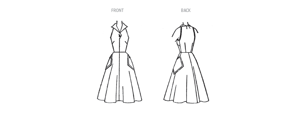 Simplicity sewing pattern S9913 envelope showing vintage 1950s dress designs