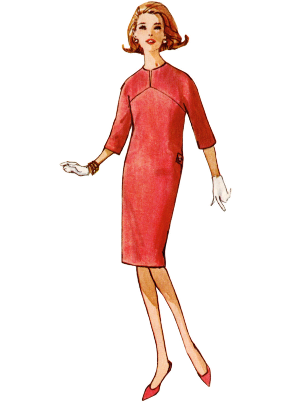 Simplicity sewing pattern S9915 envelope showing vintage 1960s dress designs