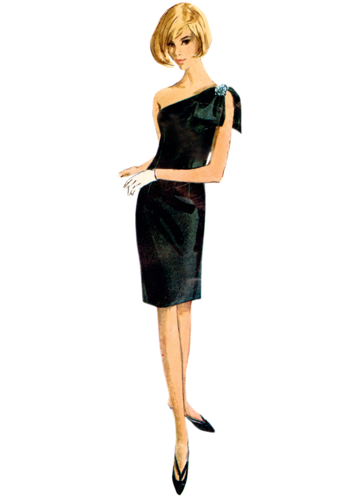 Simplicity sewing pattern S9916 envelope showing vintage 1960s dress designs