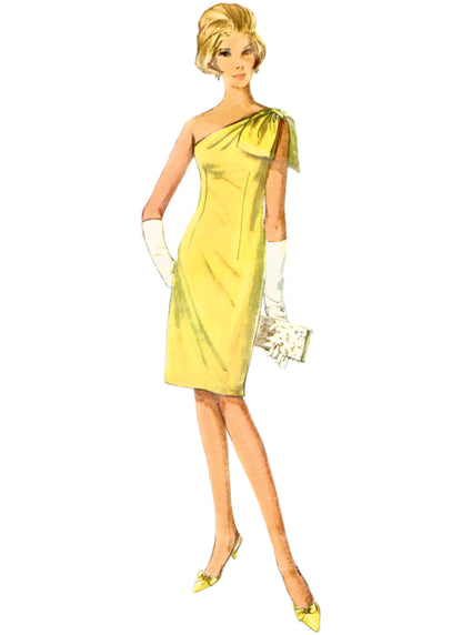 Simplicity sewing pattern S9916 envelope showing vintage 1960s dress designs