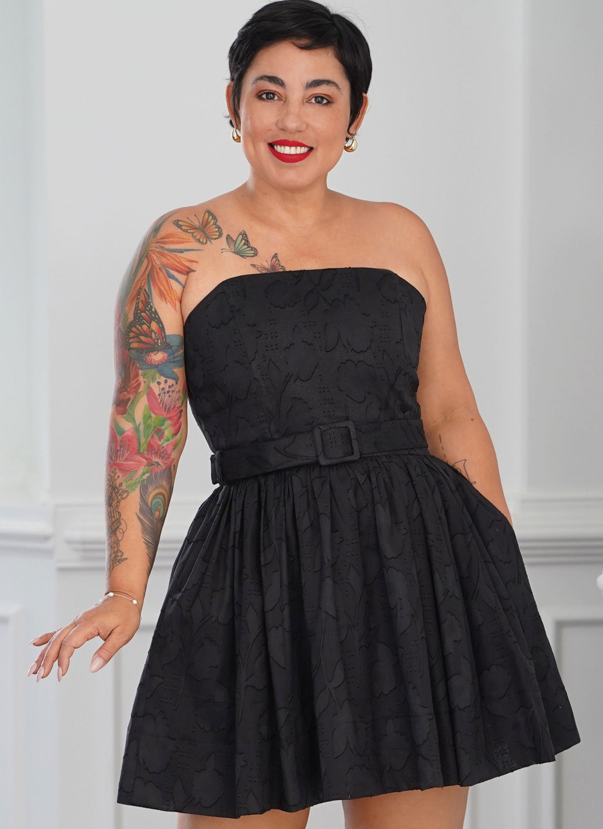 Simplicity sewing pattern S9917 envelope showing misses' square neck dress designs
