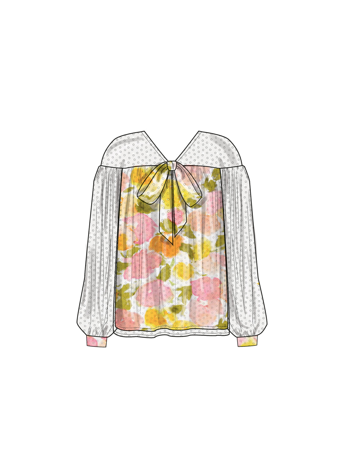 Simplicity sewing pattern S9921 envelope showing misses' puff sleeve top designs