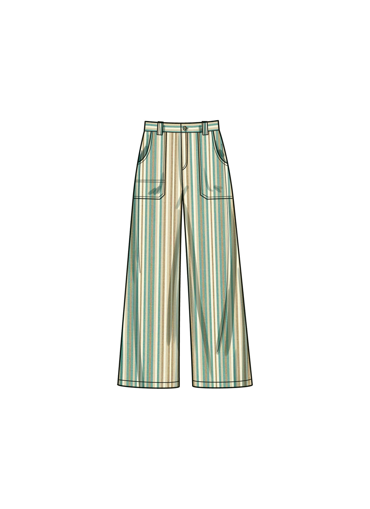 Simplicity S9923 sewing pattern envelope showing skirts and trousers