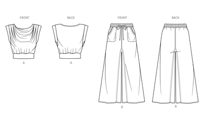 Simplicity S9929 sewing pattern envelope showing sleepwear