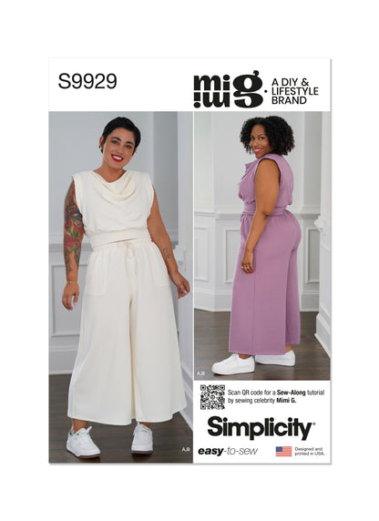 Simplicity S9929 sewing pattern envelope showing sleepwear