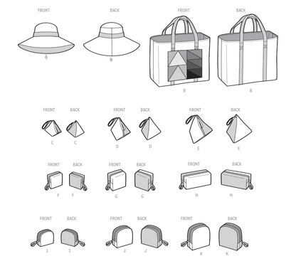 Simplicity S9937 sewing pattern envelope showing accessories