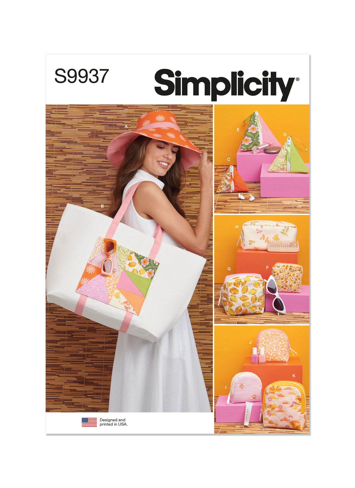 Simplicity S9937 sewing pattern envelope showing accessories