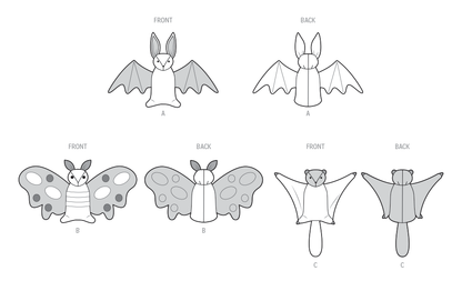 Simplicity S9940 sewing pattern envelope showing stuffed toys
