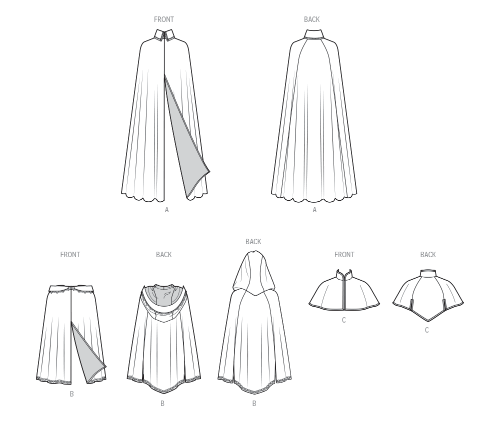Simplicity S9944 sewing pattern envelope showing costumes